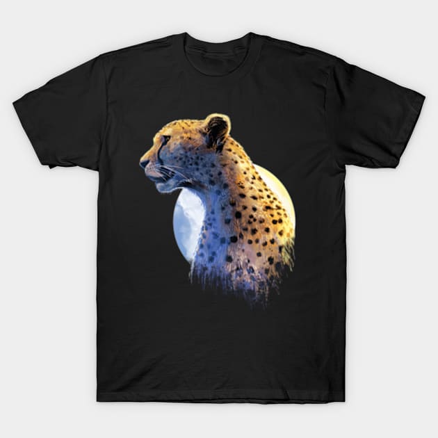 Cheetah Water Color T-Shirt by ZarenBeck